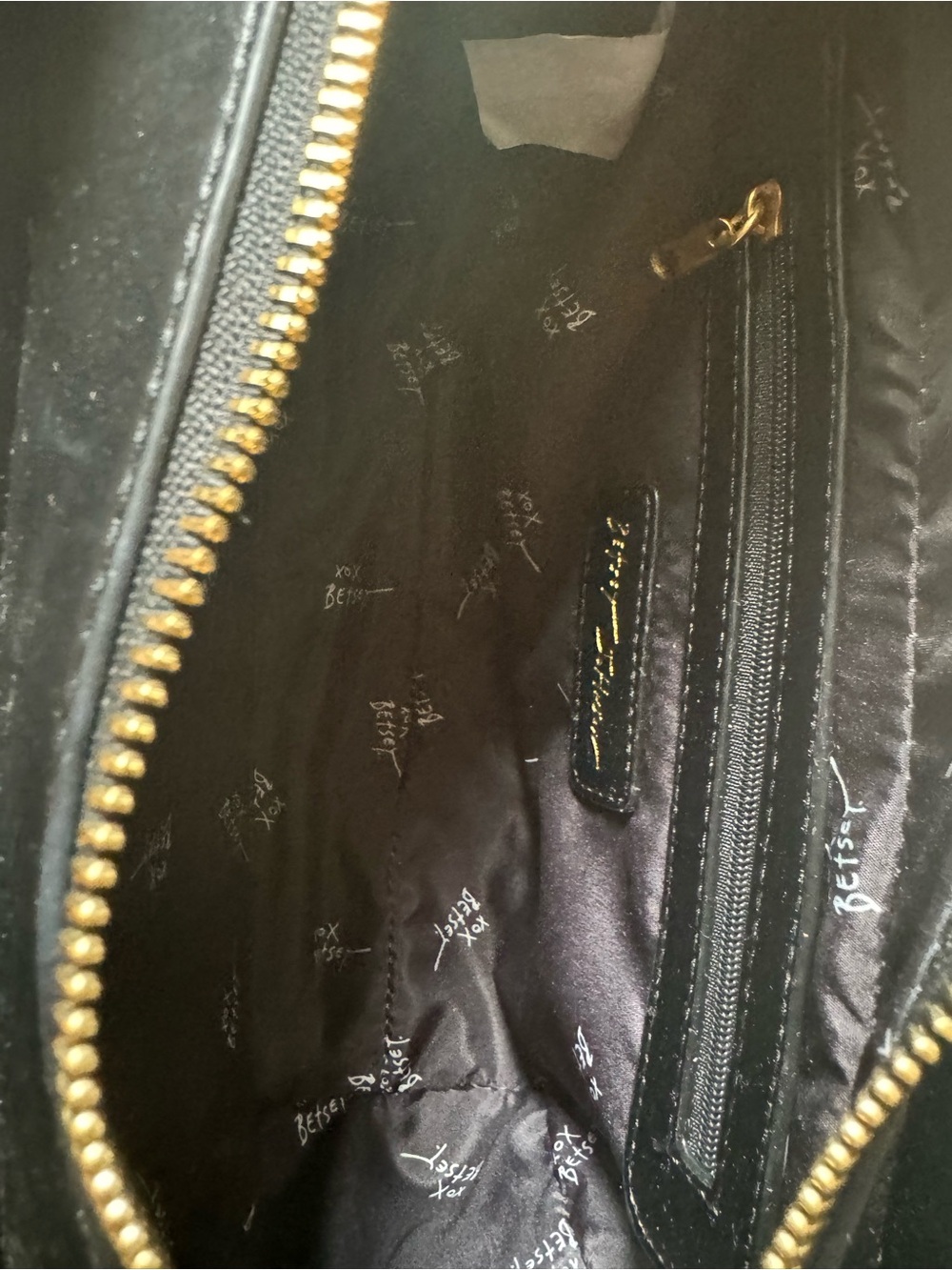 Betsey Johnson Black Floral Shoulder Bag with Pink & Mint Charms - Picture 10 of 10